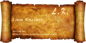 Laux Kazimir névjegykártya